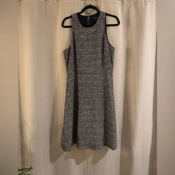 Banana Republic Black and White Tweed Midi Dress - Picture 1 of 7